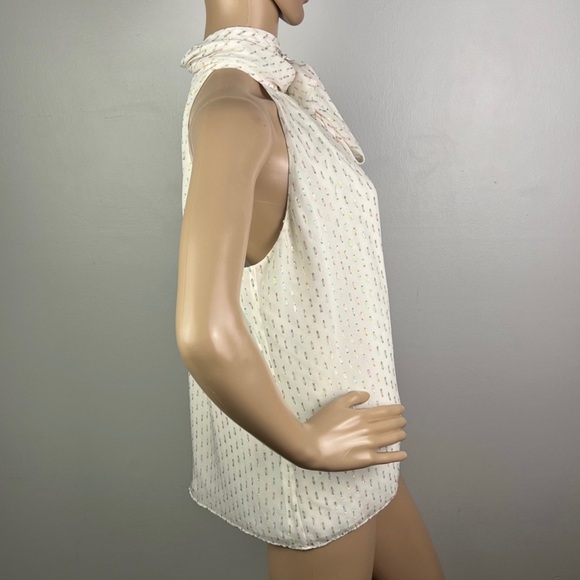 NEW RAMY BROOK IVORY METALLIC SLEEVELESS TOP - Picture 4 of 7